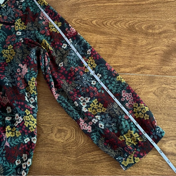 LOFT Wildflowers Print Long sleeve Babydoll Mini Shift Dress Size L - Picture 13 of 13